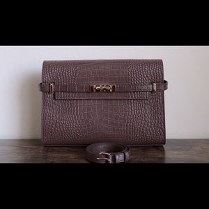 Bostanten leather satchel shoulder bag